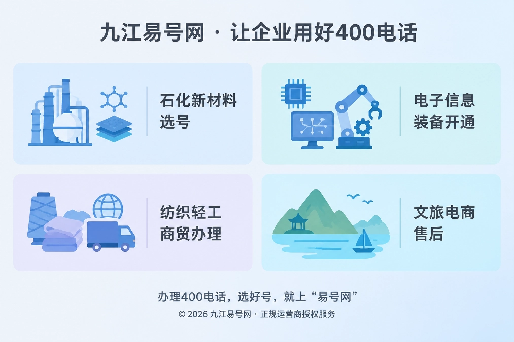 九江易号网400电话办理流程