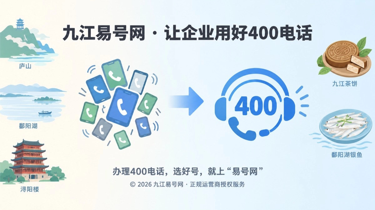 2026年九江易号网(jj.400.cn)上线，助力浔城企业办好400电话